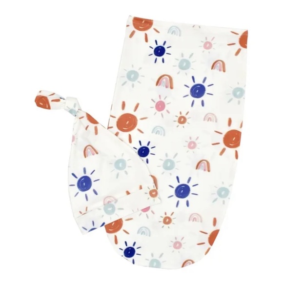 Newborn Blankets Infant Baby Boys Girls Sleeping Bag Swaddle Muslin Wrap+Hat Set - Picture 2 of 2